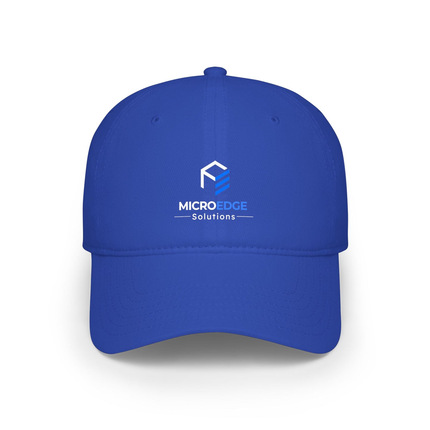 MicroEdge Solutions Low Profile Baseball Cap — White Logo