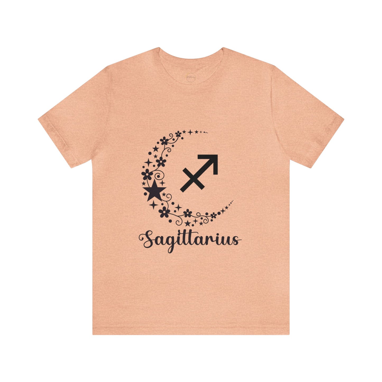 Sagittarius Floral Moon Zodiac Unisex Jersey Short Sleeve Tee