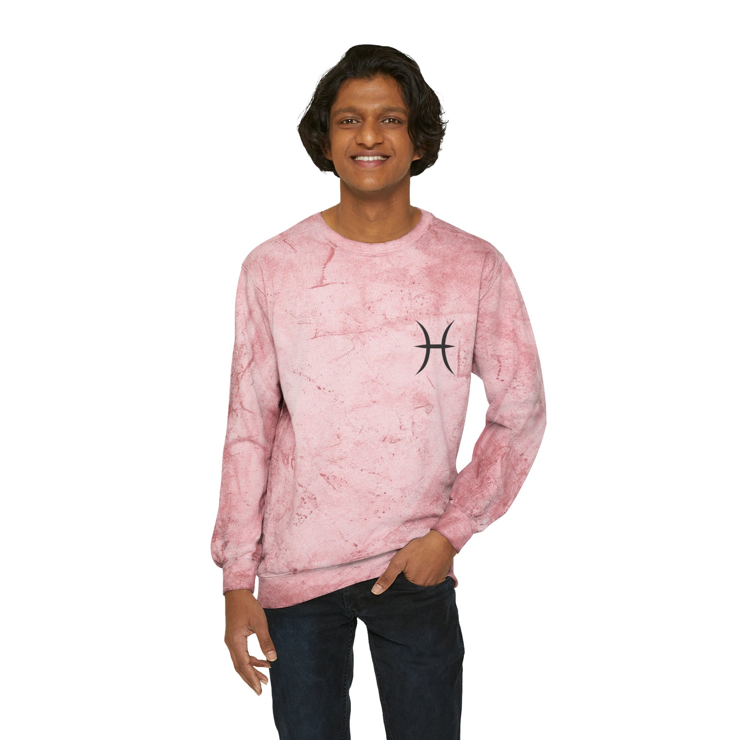 Pisces Zodiac Unisex Color Blast Crewneck Sweatshirt