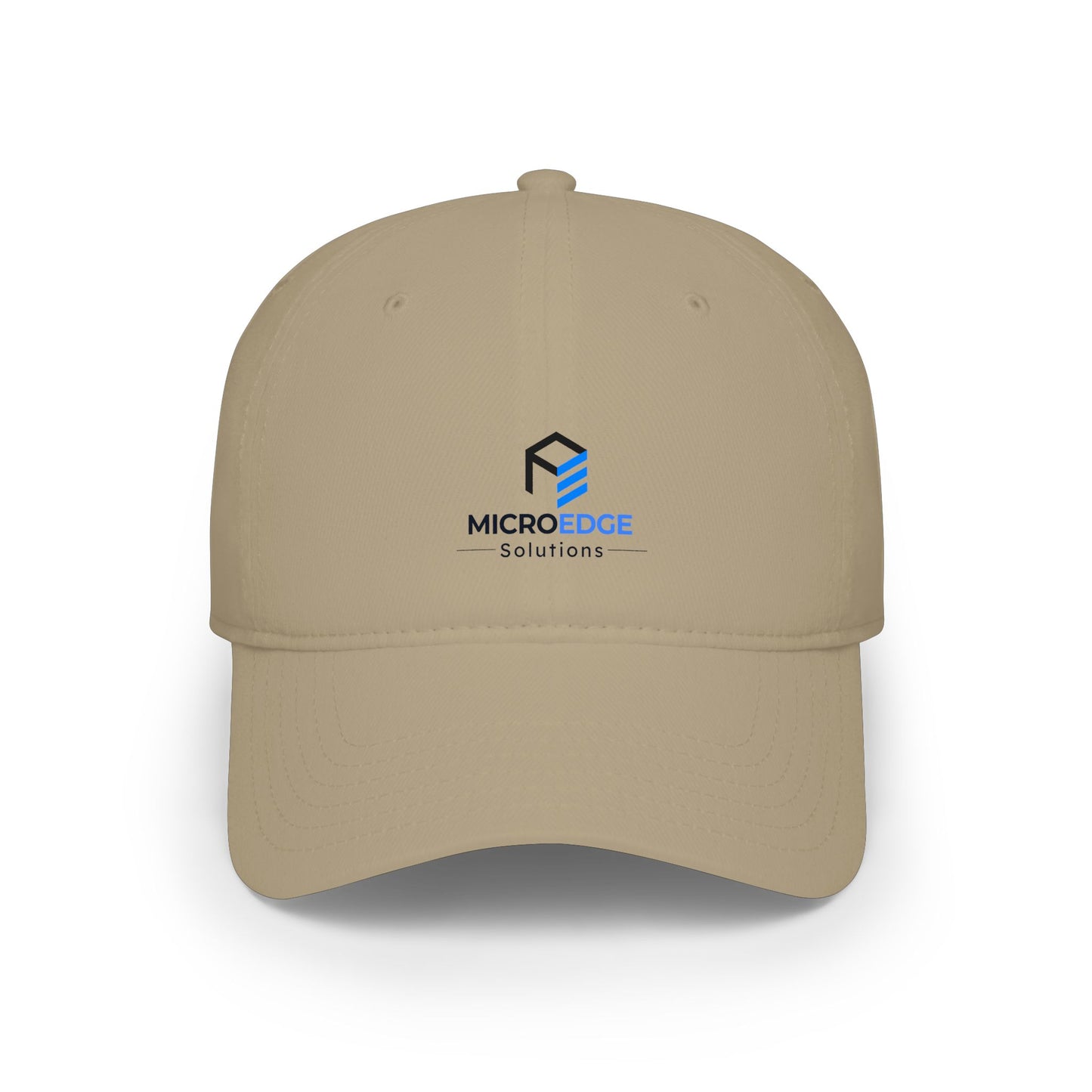 MicroEdge Solutions Low Profile Baseball Cap — Black Logo