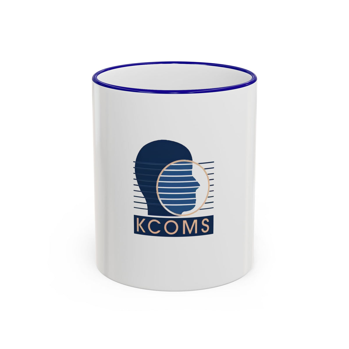 KCOMS Retro Wave Accent Rim & Handle Mug (11oz, 15oz)