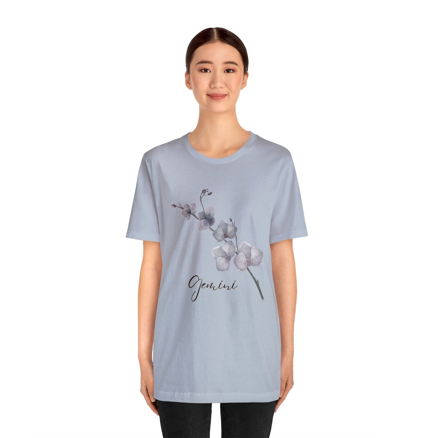 Gemini Orchid Zodiac Unisex Jersey Short Sleeve Tee