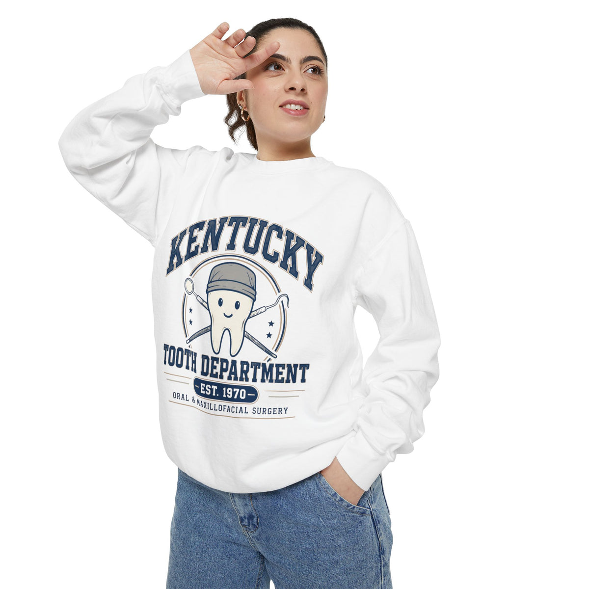 KCOMS Kentucky Tooth Department Sweatshirt — Dental Clinic Vintage Crewneck