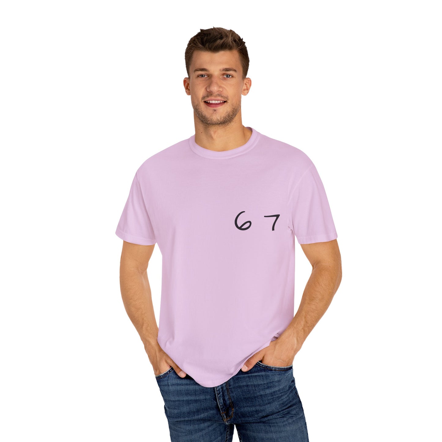 Six Seven Tee 6-7 Meme Shirt  Viral TikTok Trend  Comfort Colors Unisex Tee  Gen Z Slang Graphic Tee (Black Print)