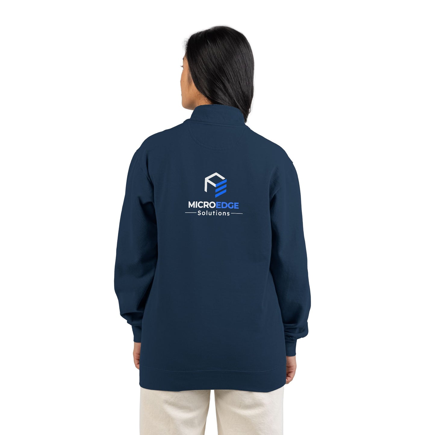 Quarter-Zip Sweatshirt — MicroEdge Solutions Logo Performance Pullover