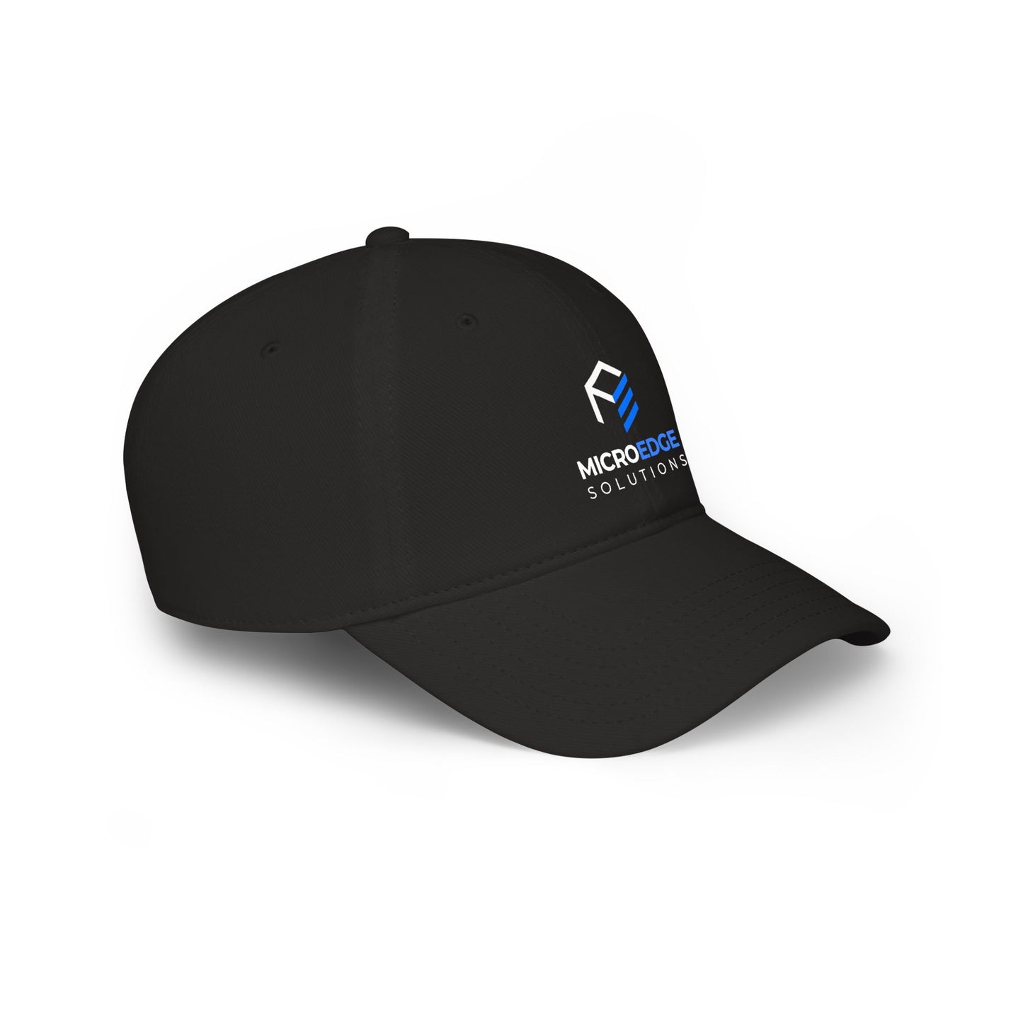MicroEdge Solutions Low Profile Baseball Cap — White Logo