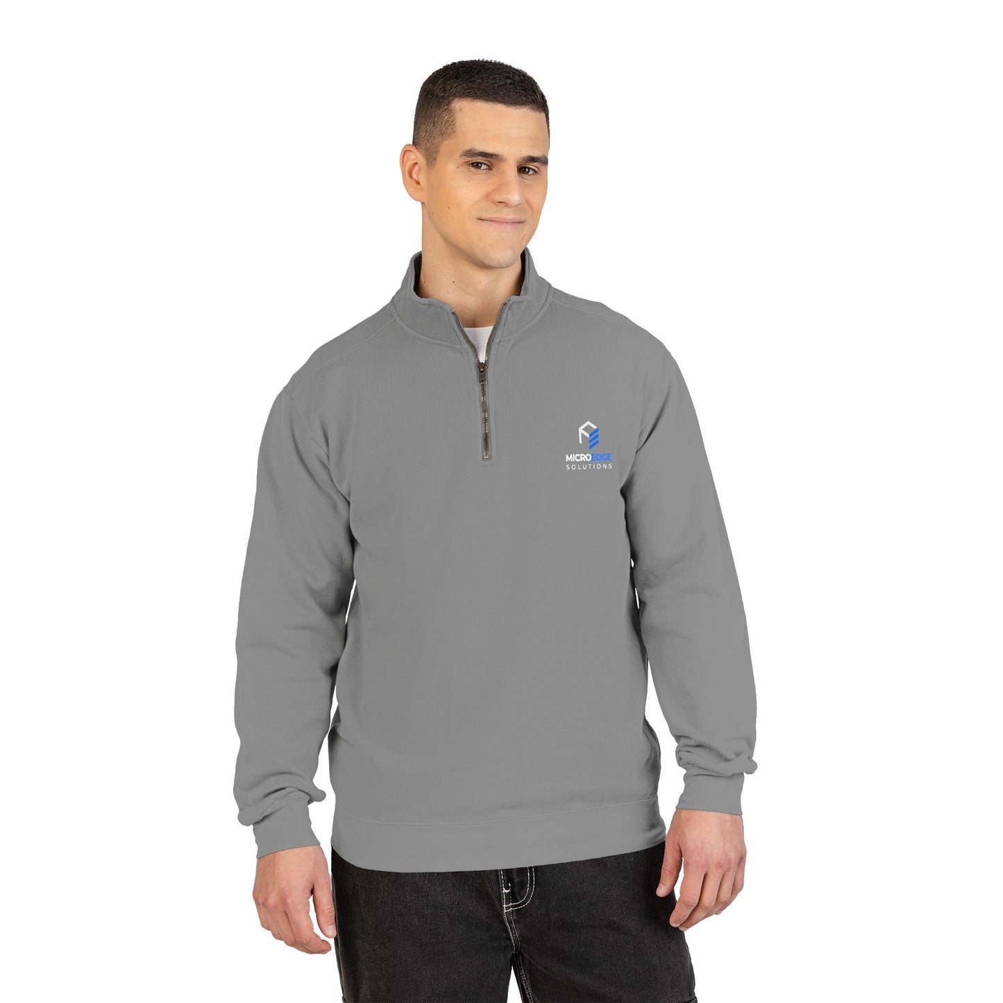 Quarter-Zip Sweatshirt — MicroEdge Solutions Logo Performance Pullover
