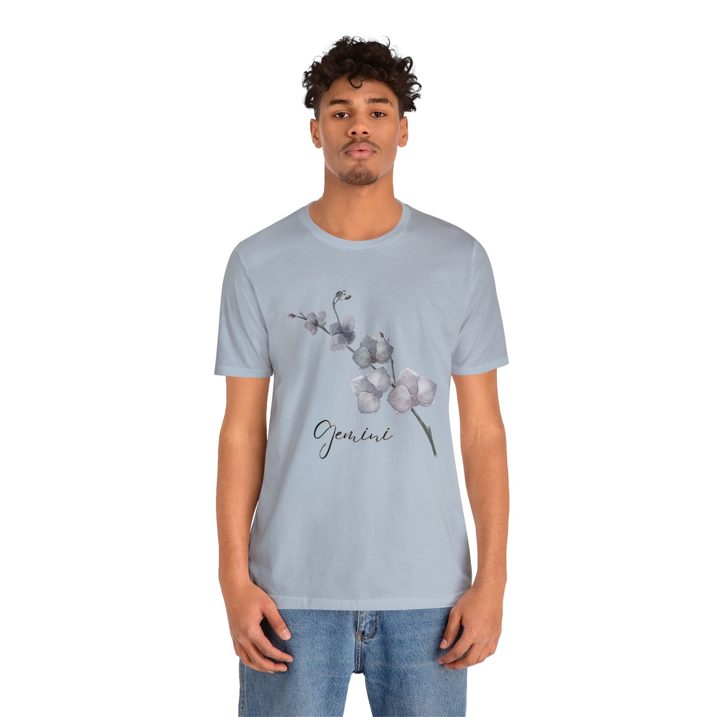 Gemini Orchid Zodiac Unisex Jersey Short Sleeve Tee