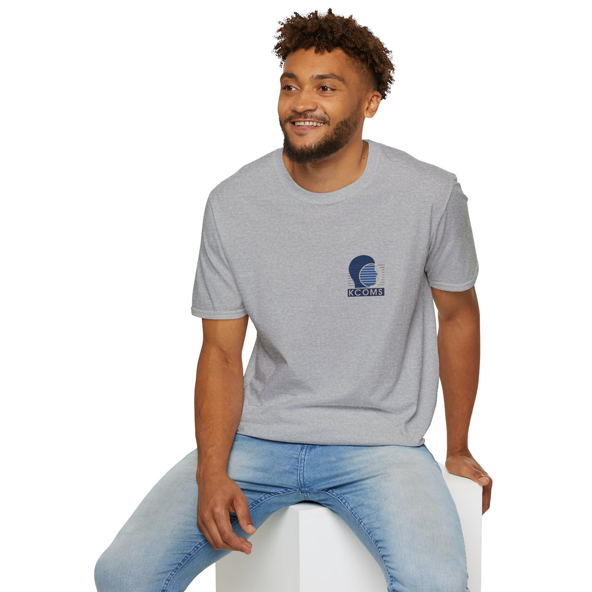 KCOMS Retro Surf Badge T-Shirt — 'Seas the Day' Coastal Graphic Tee