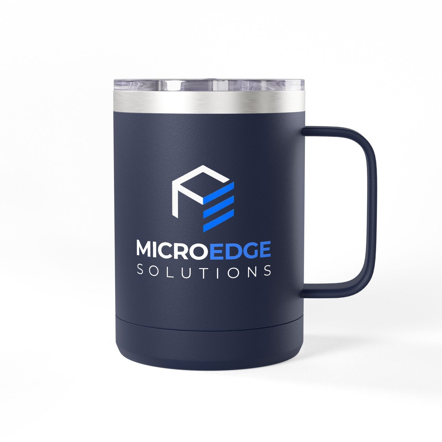 MicroEdge Solutions 15oz Insulated Coffee Tumbler - Logo Stainless Steel Travel Mug