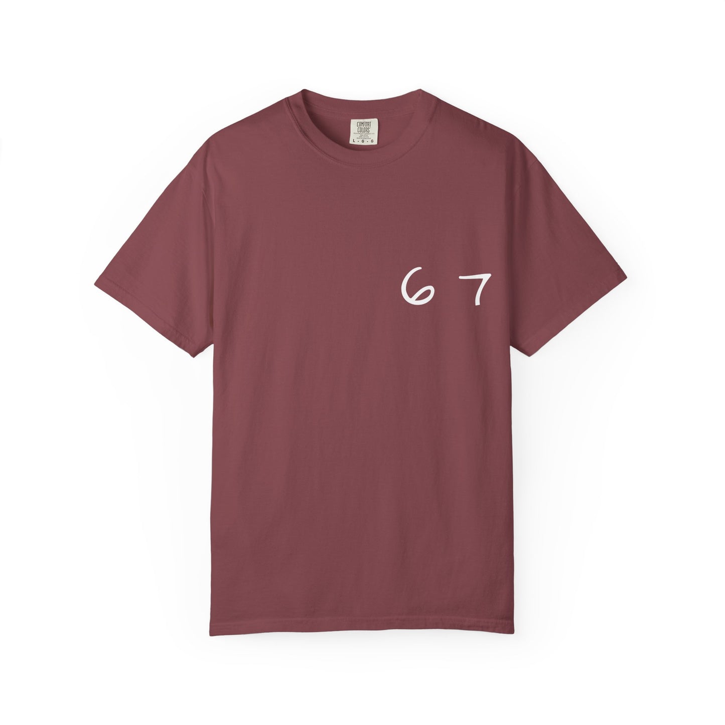 Six Seven Tee 6-7 Meme Shirt  Viral TikTok Trend  Comfort Colors Unisex Tee  Gen Z Slang Graphic Tee (White Print)