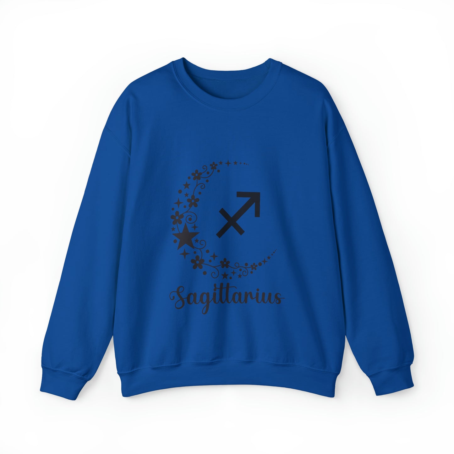 Sagittarius Floral Moon Zodiac Unisex Heavy Blend™ Crewneck Sweatshirt