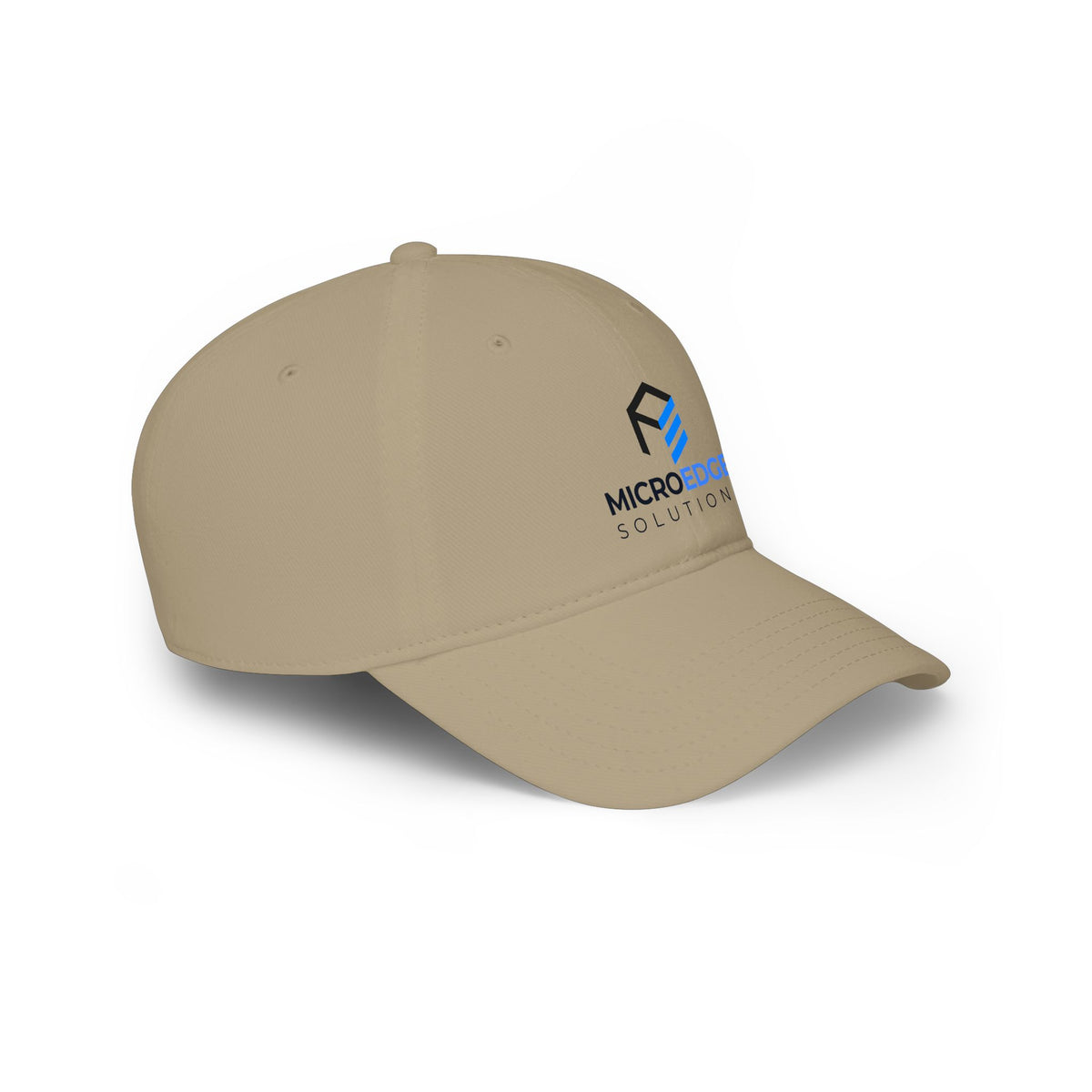 MicroEdge Solutions Low Profile Baseball Cap — Black Logo