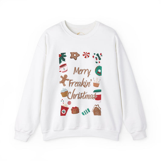 Merry Freakin' Christmas Shirt - Funny Holiday Tee - Unique Christmas Humor Design