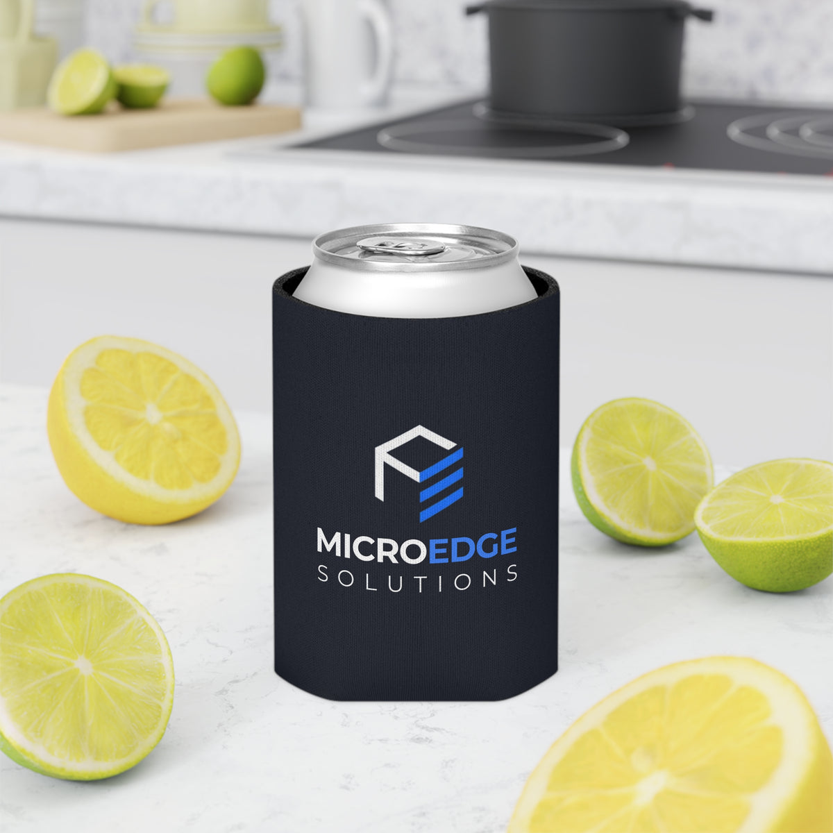 Can Cooler — MicroEdge Solutions Branded Can Cooler (Logo Drink Koozie)