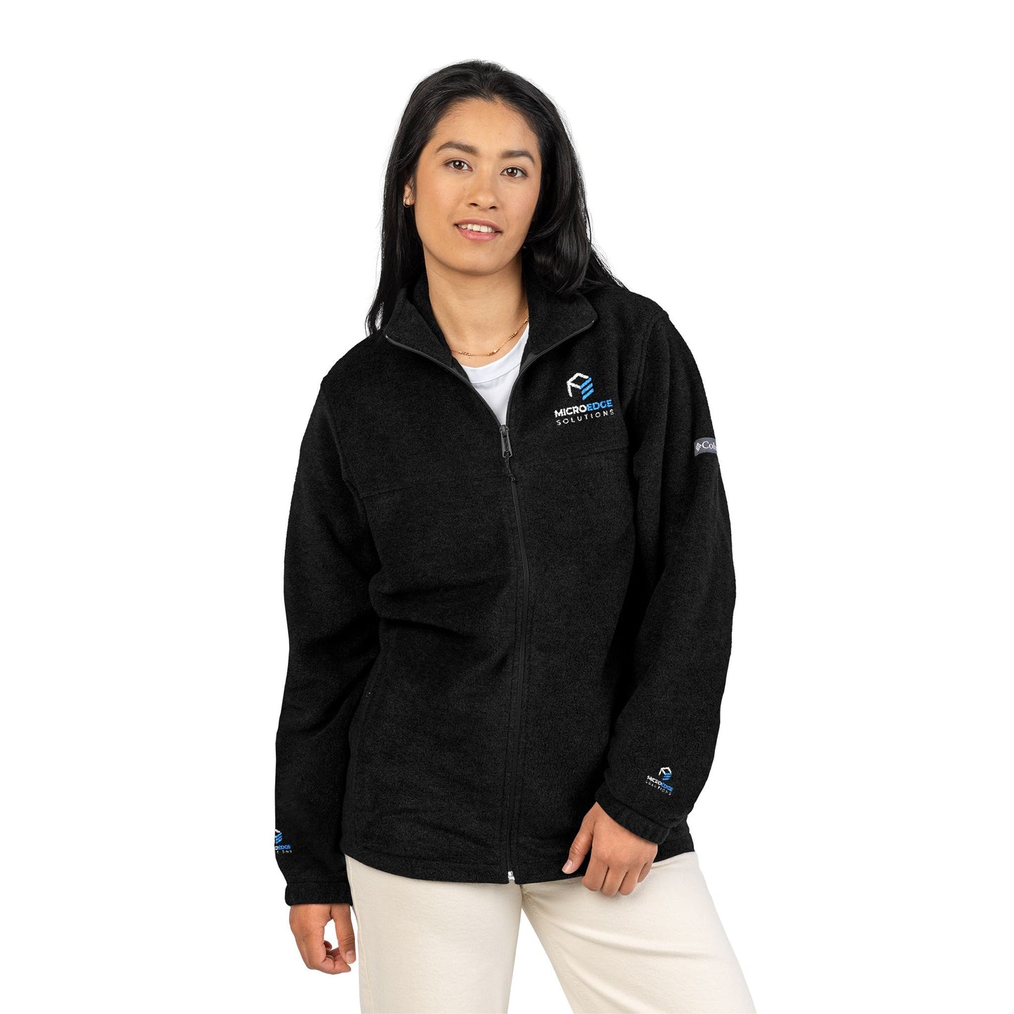MicroEdge Embroidered Columbia Fleece Jacket Zip-Up
