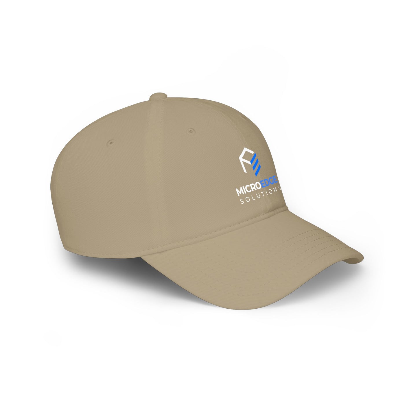 MicroEdge Solutions Low Profile Baseball Cap — White Logo