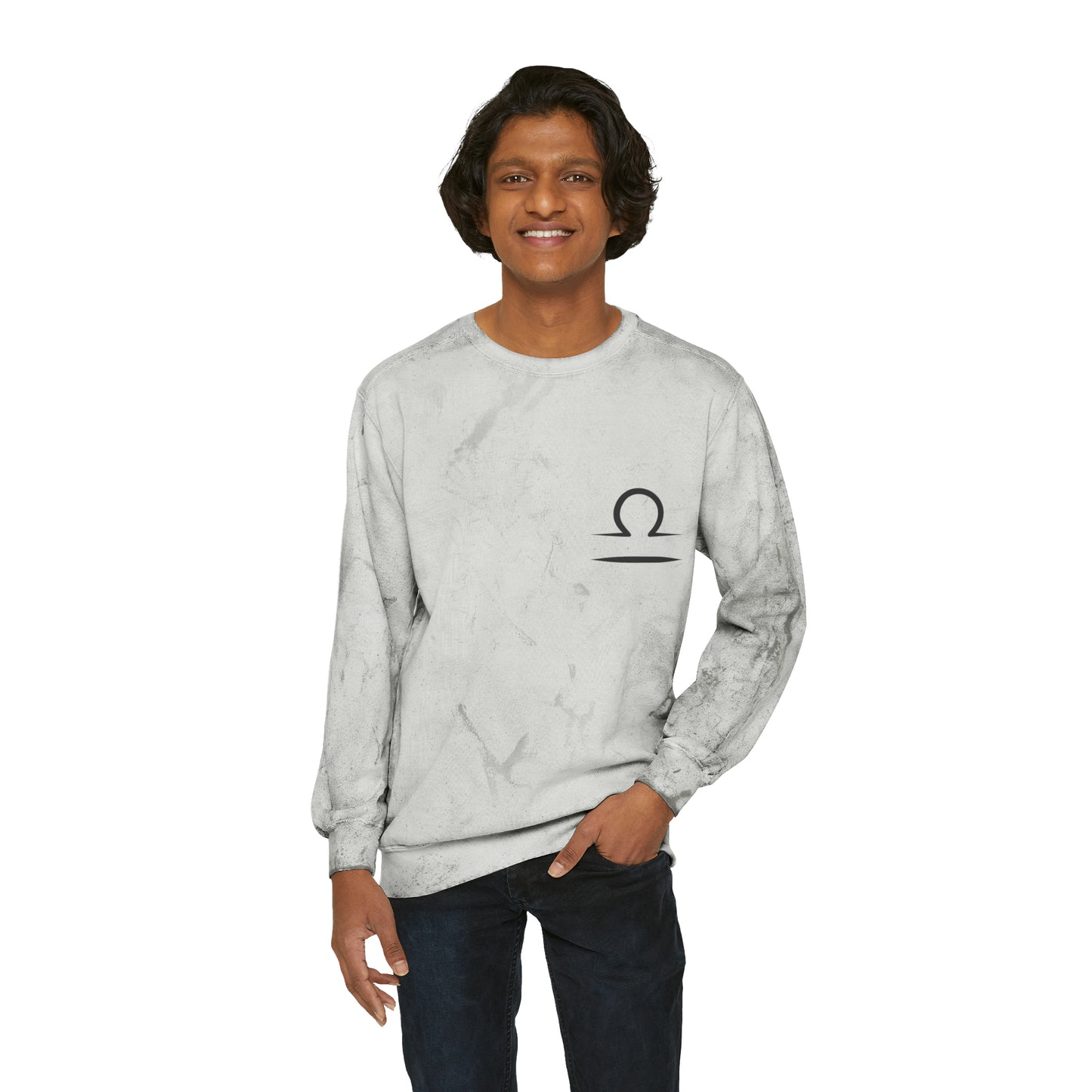 Libra Zodiac Unisex Color Blast Crewneck Sweatshirt