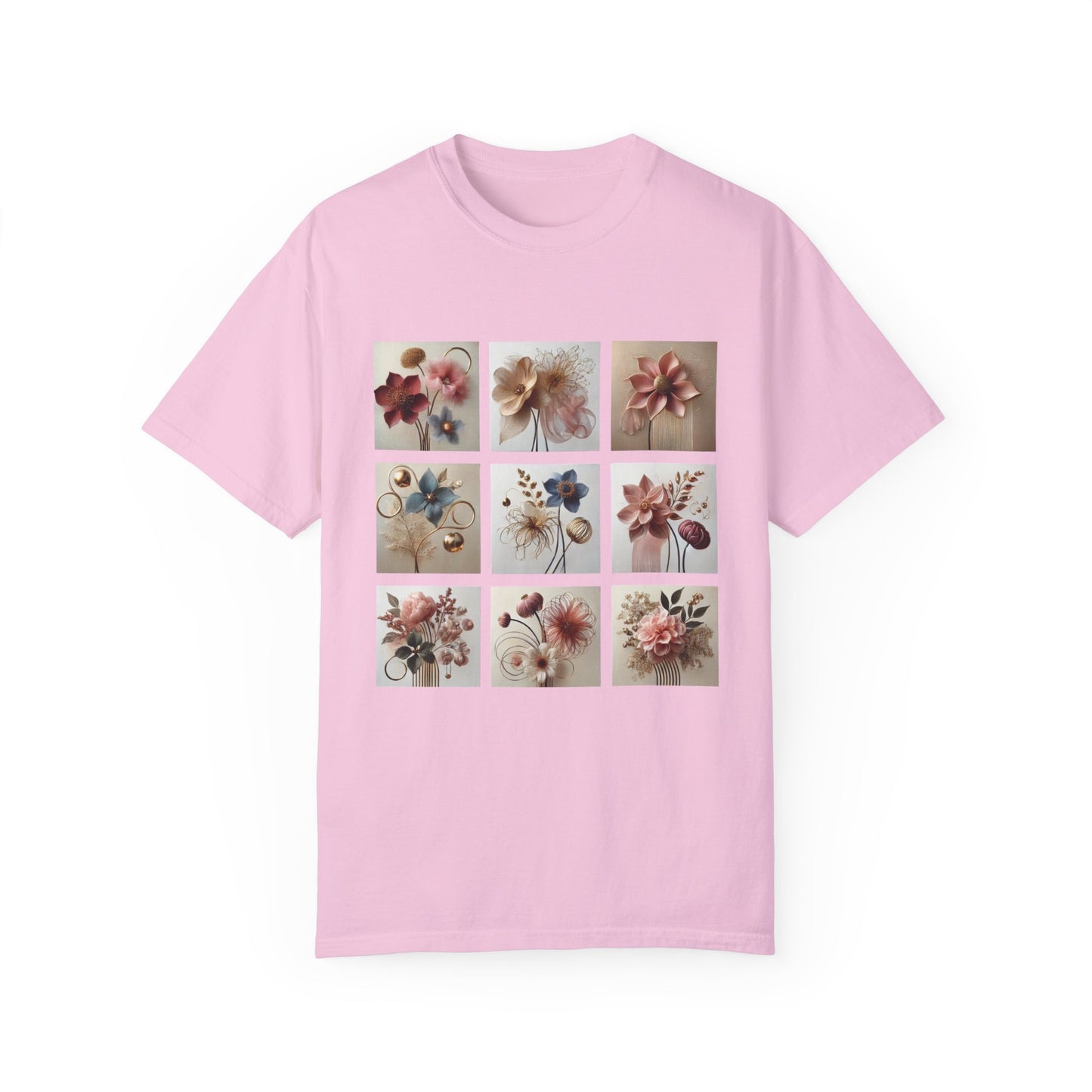 Floral Tile Shirt | Beautiful Flower Design Tee | Artistic Boho Style Top