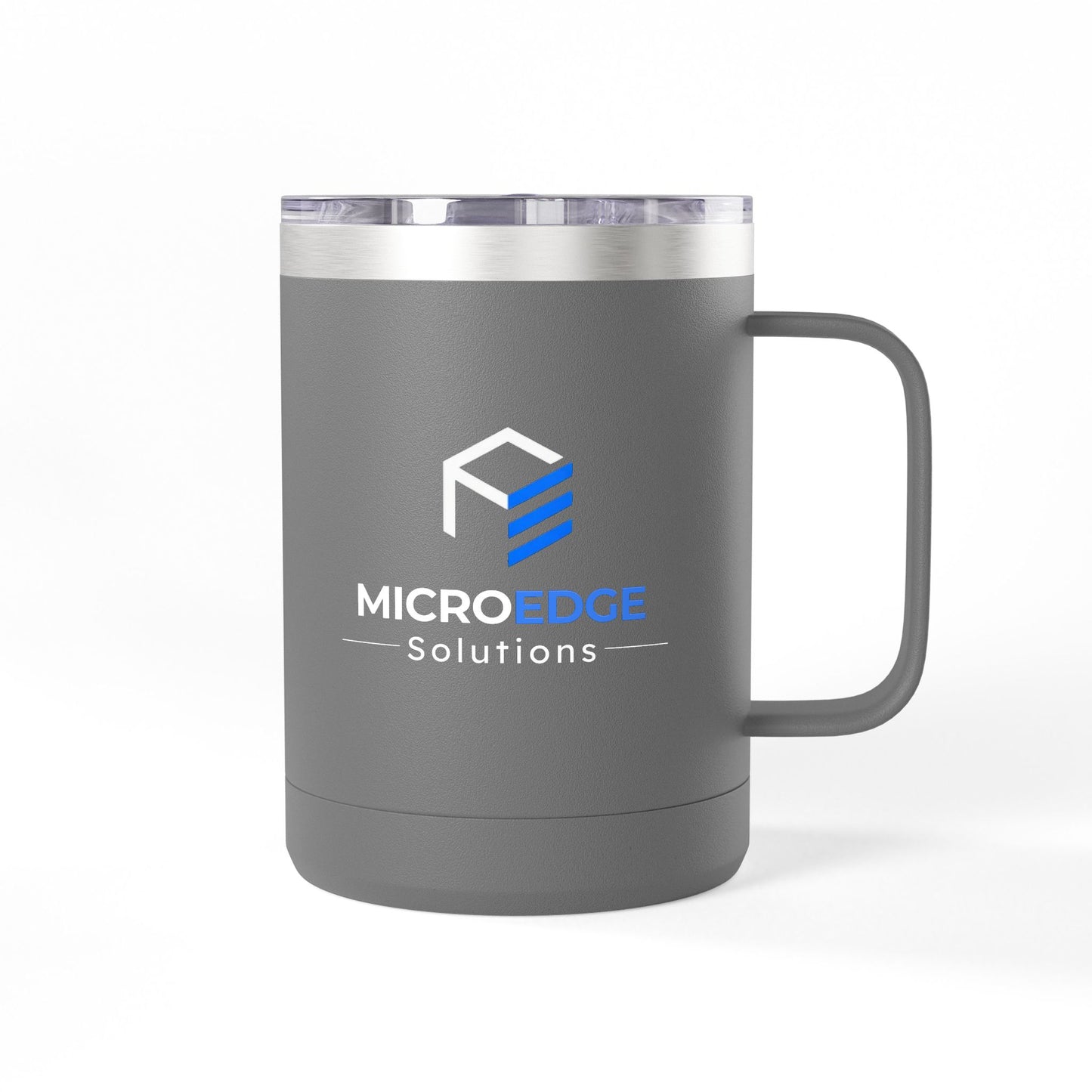 MicroEdge Solutions 15oz Insulated Coffee Tumbler - Logo Stainless Steel Travel Mug