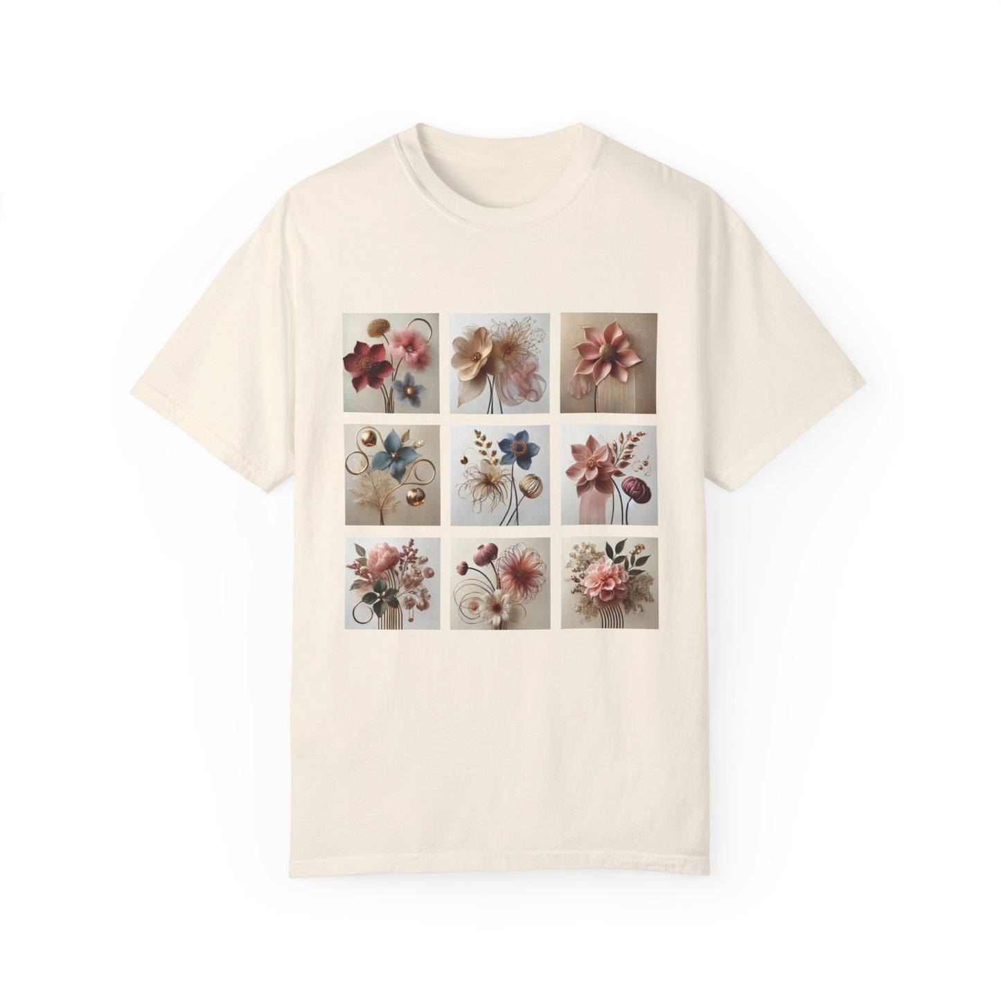 Floral Tile Shirt | Beautiful Flower Design Tee | Artistic Boho Style Top
