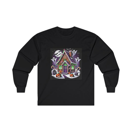 Haunted Gingerbread House Shirt Festive Halloween Christmas Mashup Tee xMasWeen