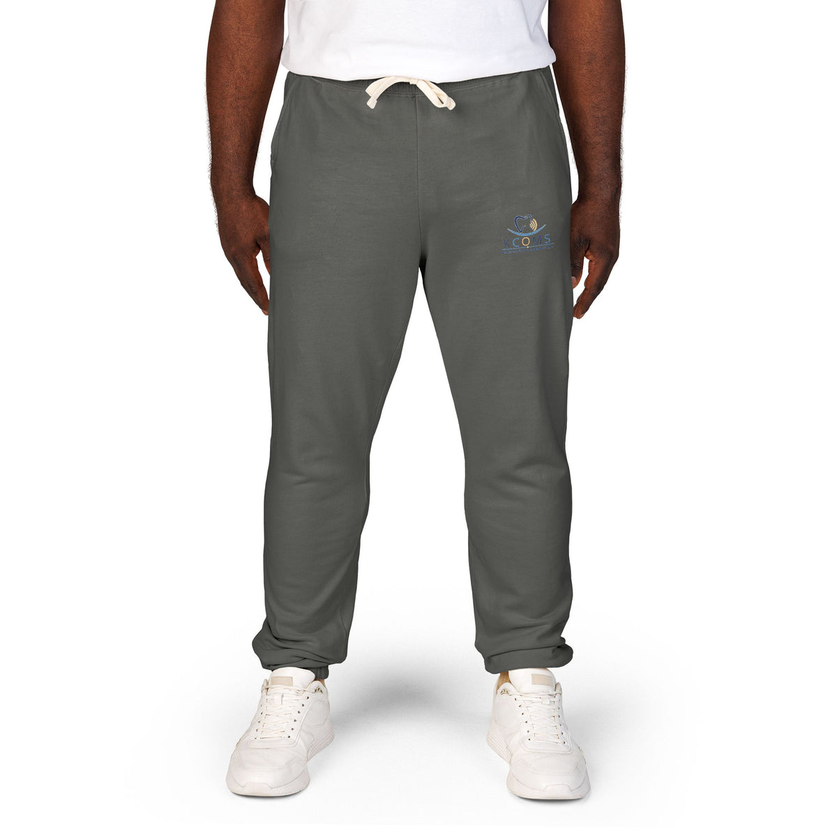 Cozy Night Sky Sweatpants — Embroidered Moon & Stars Fleece Joggers
