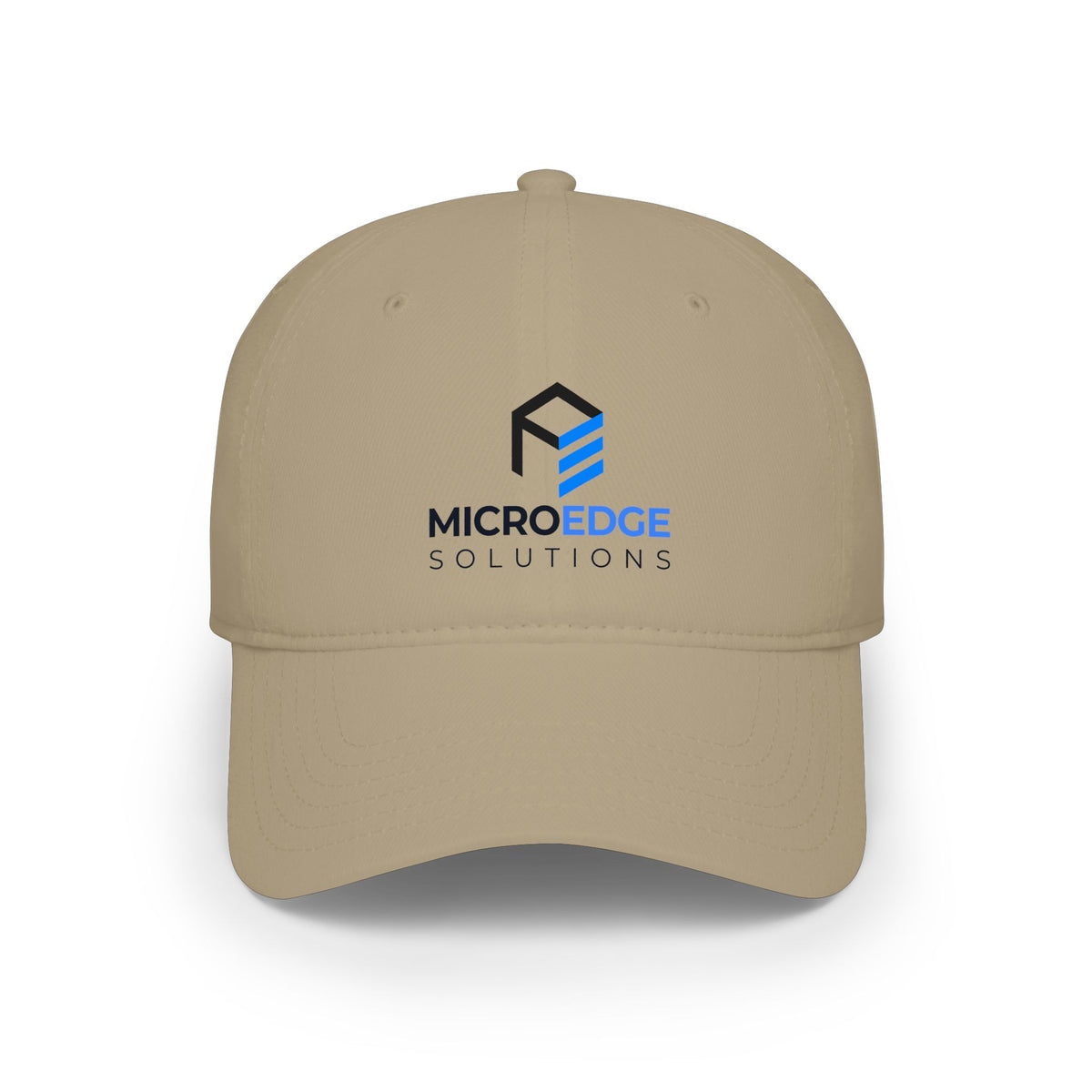 MicroEdge Solutions Low Profile Baseball Cap — Black Logo