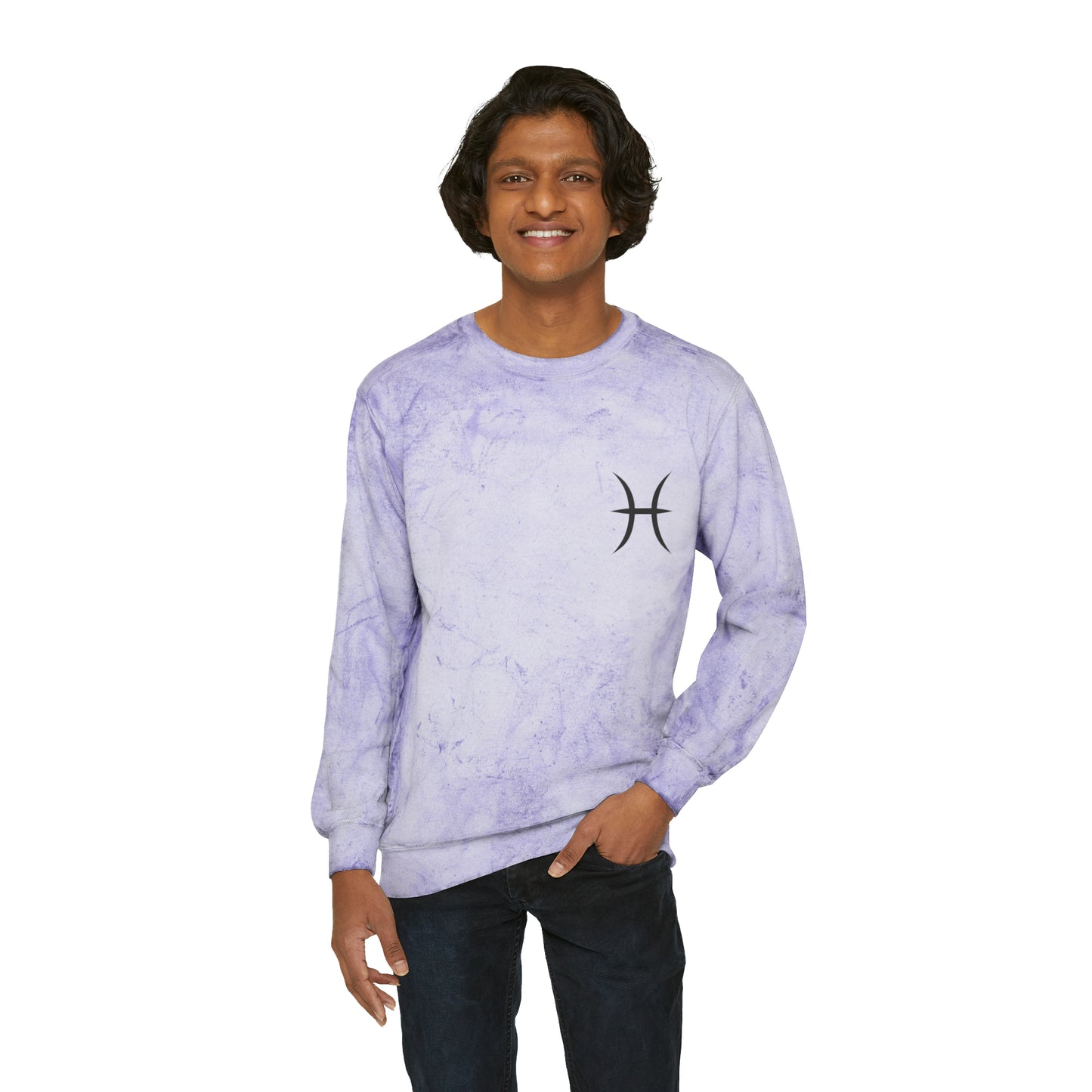 Pisces Zodiac Unisex Color Blast Crewneck Sweatshirt