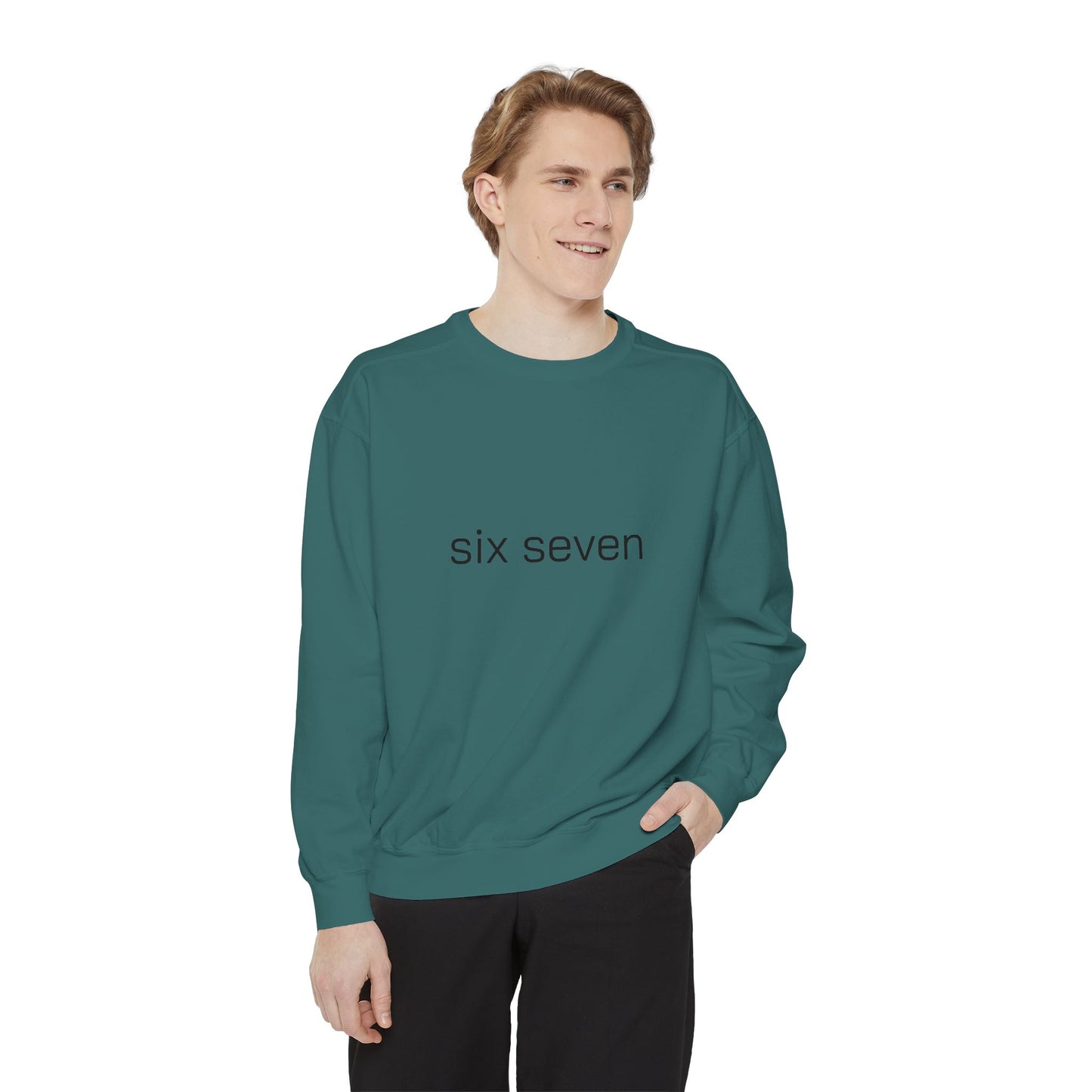 Six Seven Tee 6-7 Meme Sweatshirt  Viral TikTok Trend Comfort Colors Unisex Gen Z Slang Cozy Everyday Sweatshirt