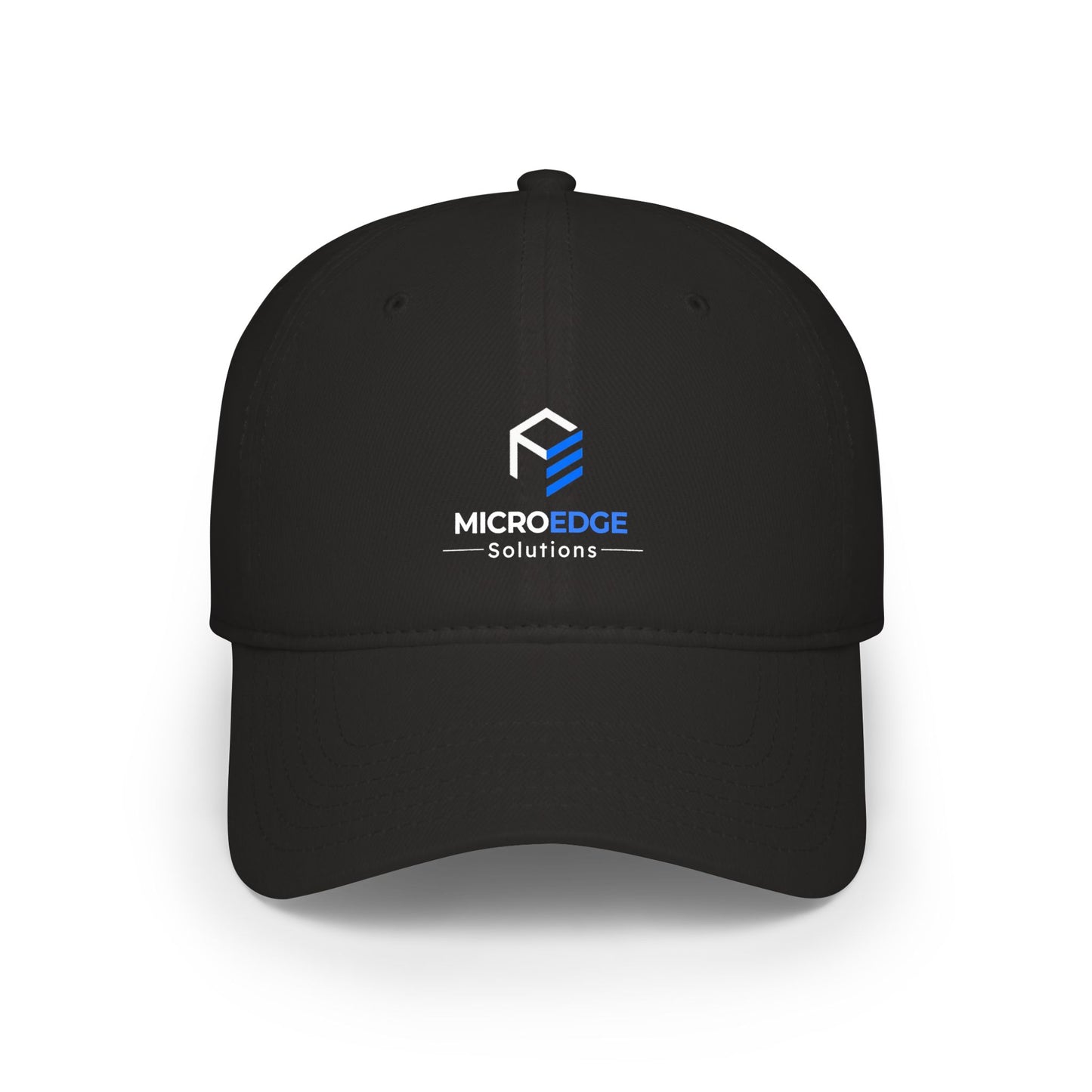 MicroEdge Solutions Low Profile Baseball Cap — White Logo