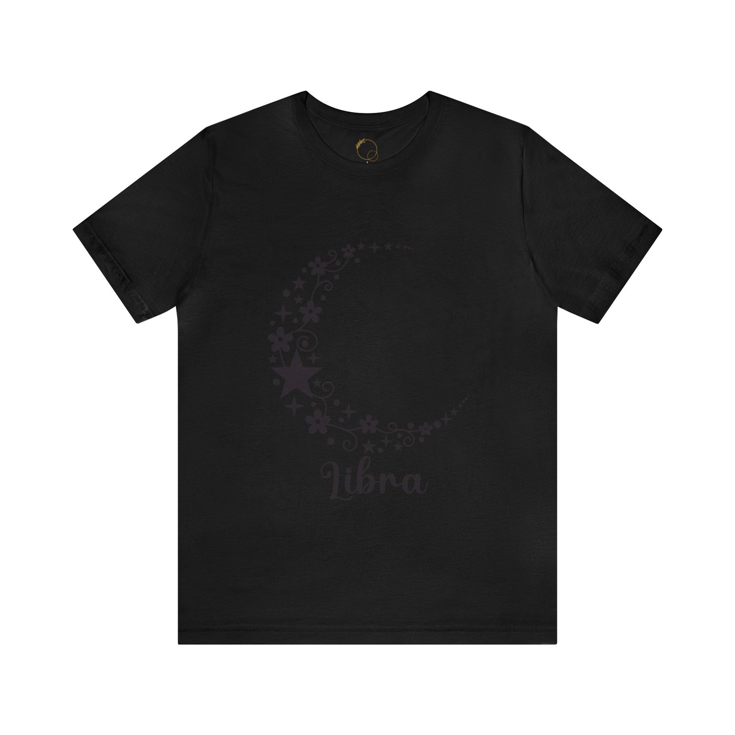 Libra Floral Moon Zodiac Unisex Jersey Short Sleeve Tee