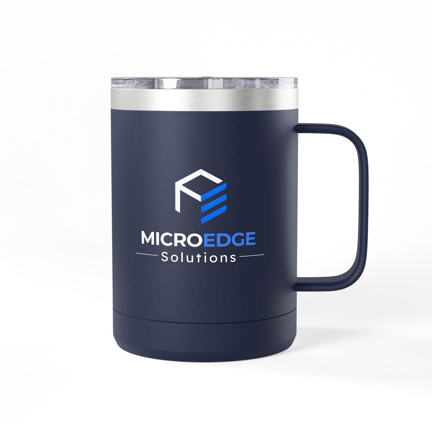 MicroEdge Solutions 15oz Insulated Coffee Tumbler - Logo Stainless Steel Travel Mug