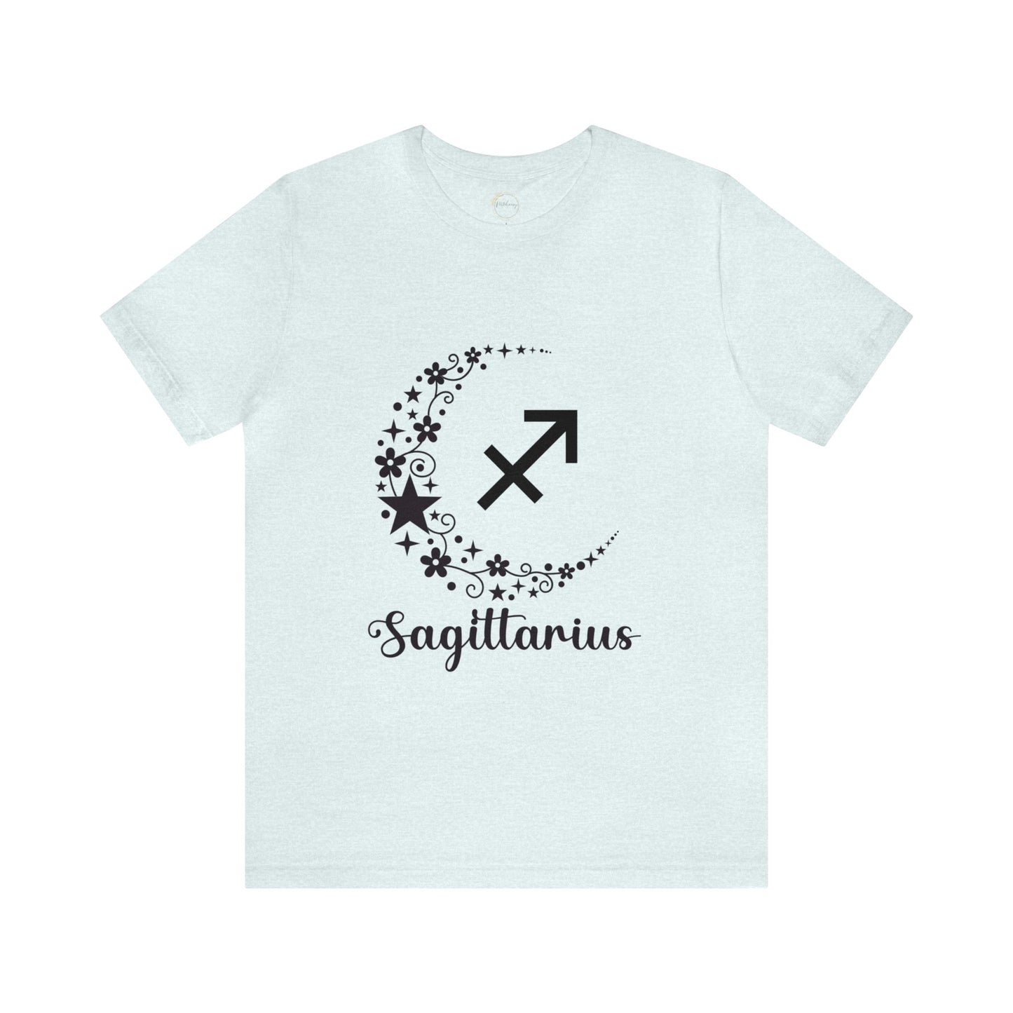 Sagittarius Floral Moon Zodiac Unisex Jersey Short Sleeve Tee