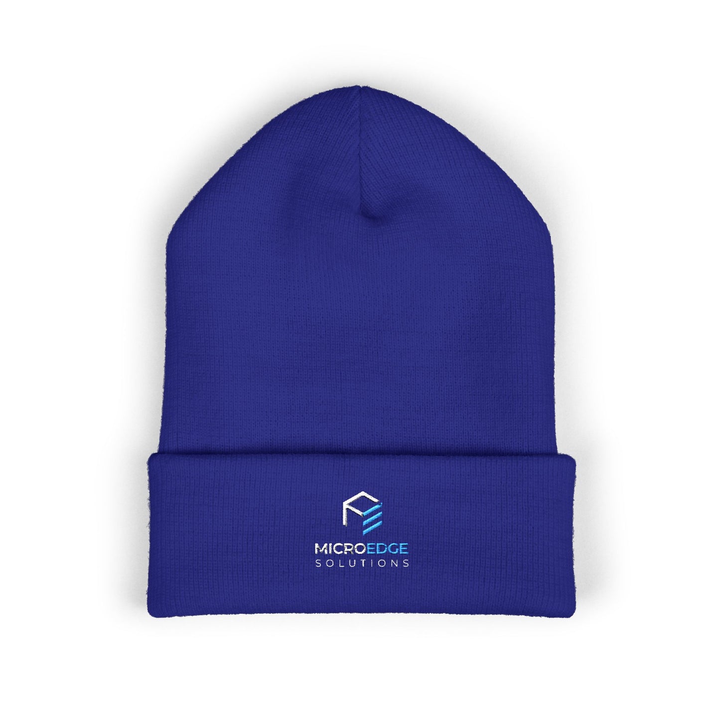 Embroidered Classic Cuff Beanie – MicroEdge Logo Knit Cap