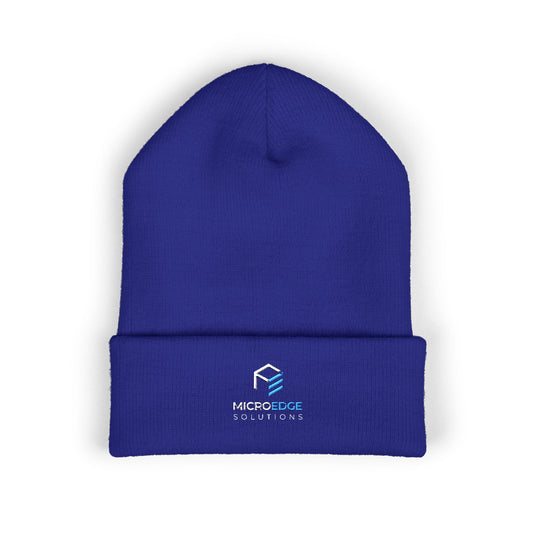 Embroidered Classic Cuff Beanie – MicroEdge Logo Knit Cap