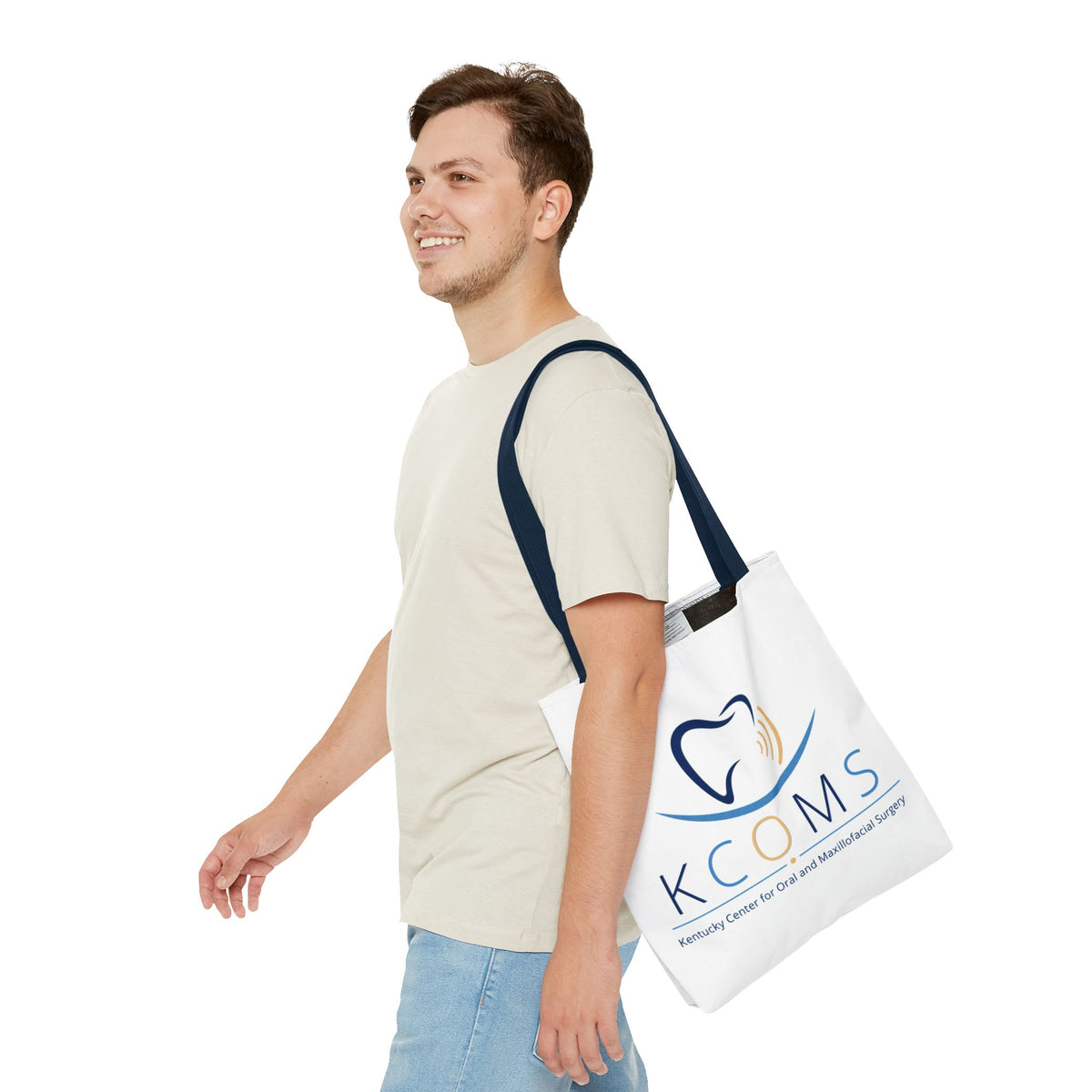 KCOMS Logo Tote Bag - Kentucky Center for Oral & Maxillofacial Surgery Branded Cotton Tote