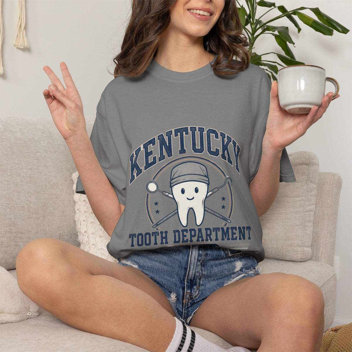 KCOMS Kentucky Tooth Department T-Shirt — Dental Clinic Funny Tooth Mascot Tee