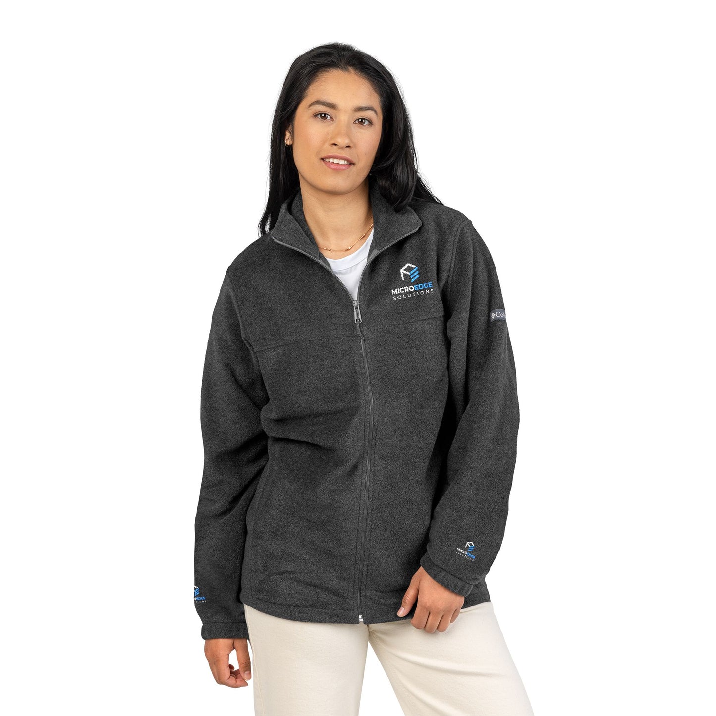 MicroEdge Embroidered Columbia Fleece Jacket Zip-Up