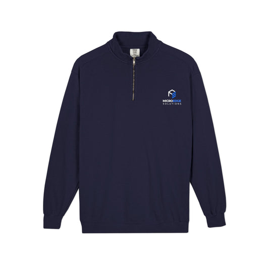 Quarter-Zip Sweatshirt — MicroEdge Solutions Logo Performance Pullover