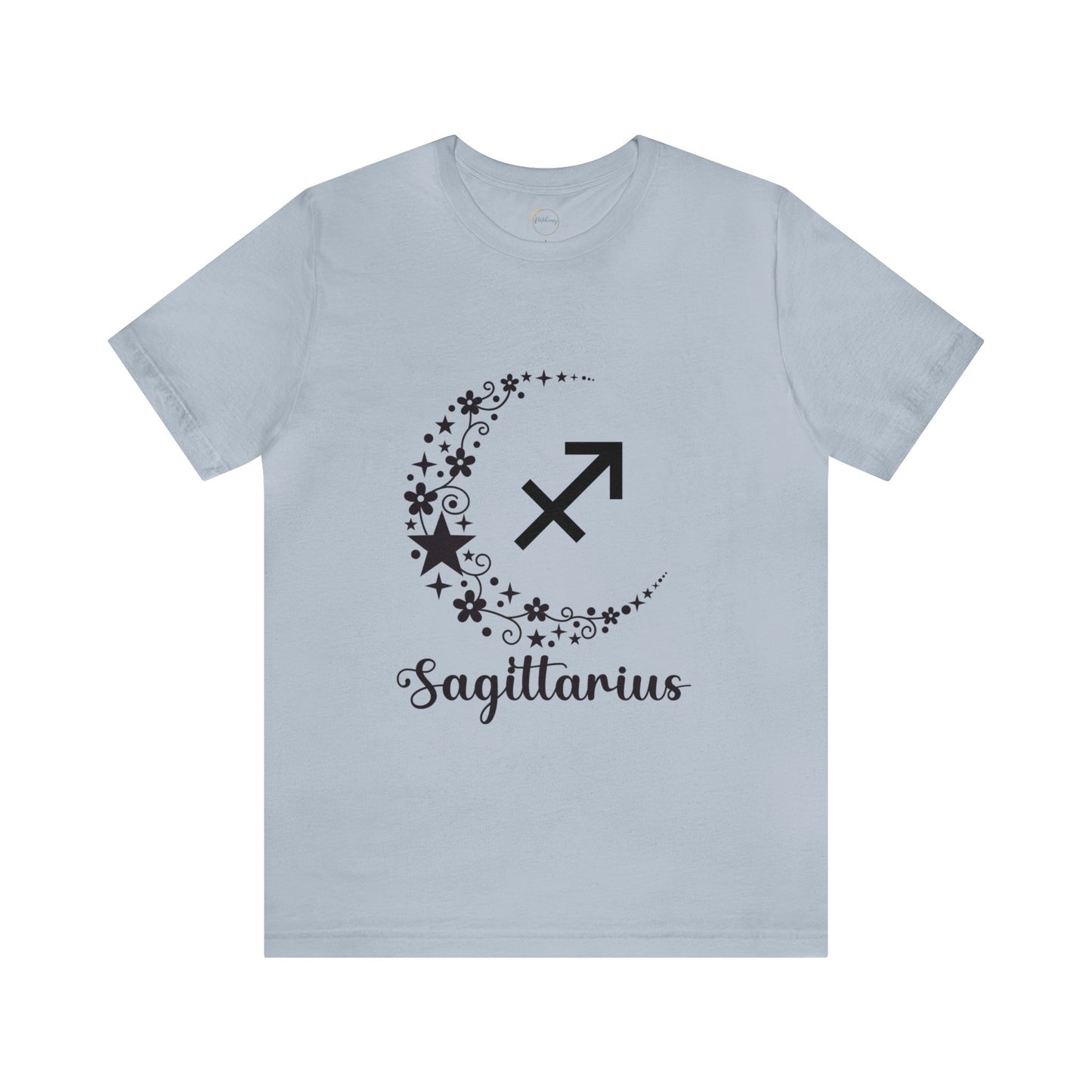 Sagittarius Floral Moon Zodiac Unisex Jersey Short Sleeve Tee