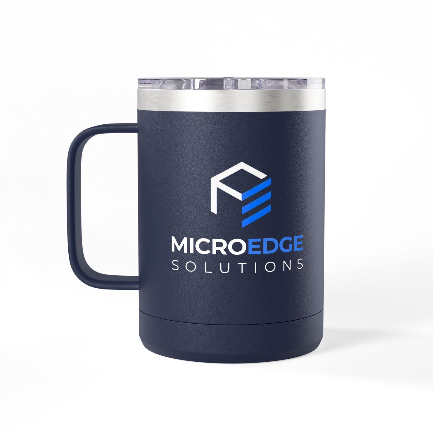 MicroEdge Solutions 15oz Insulated Coffee Tumbler - Logo Stainless Steel Travel Mug