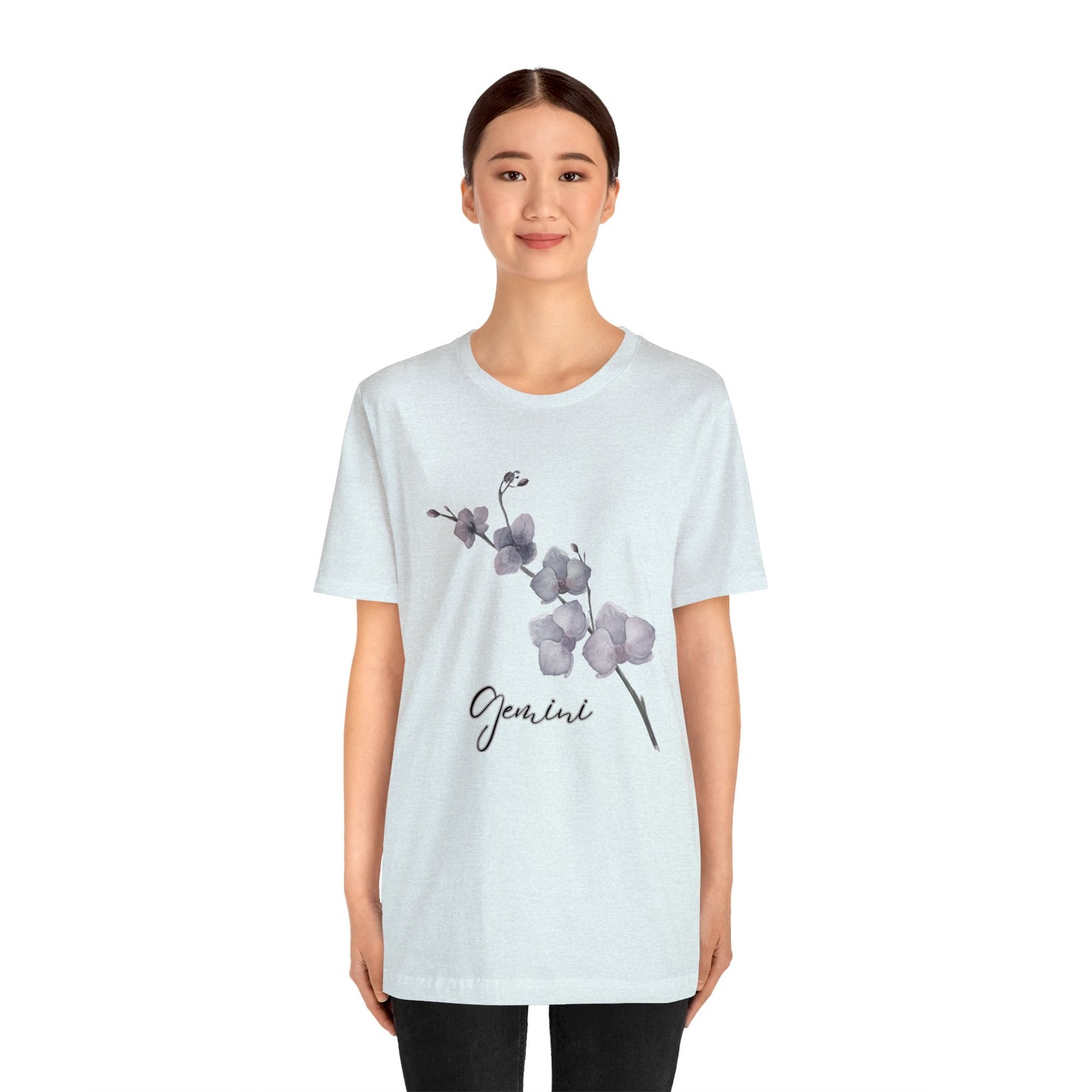 Gemini Orchid Zodiac Unisex Jersey Short Sleeve Tee