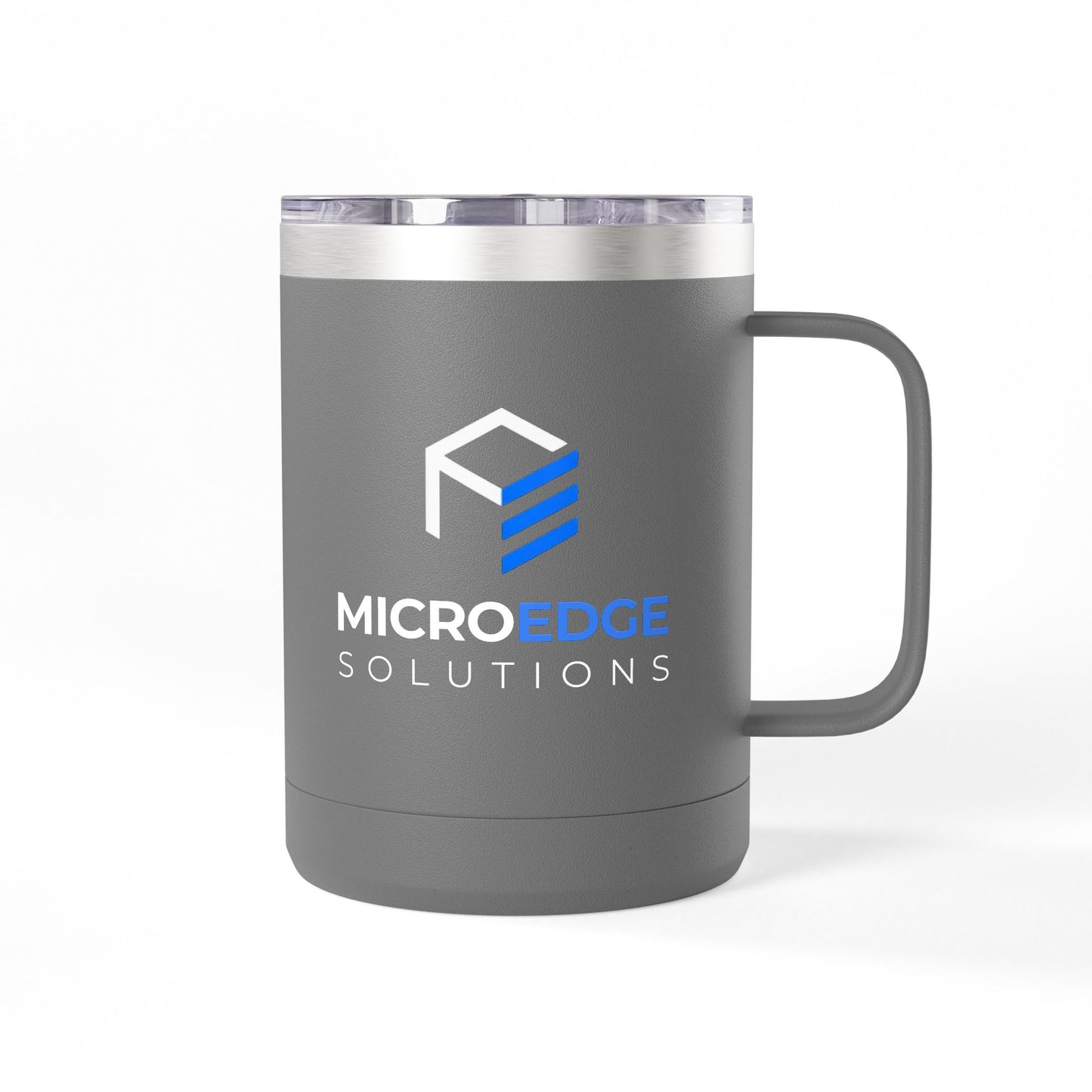 MicroEdge Solutions 15oz Insulated Coffee Tumbler - Logo Stainless Steel Travel Mug