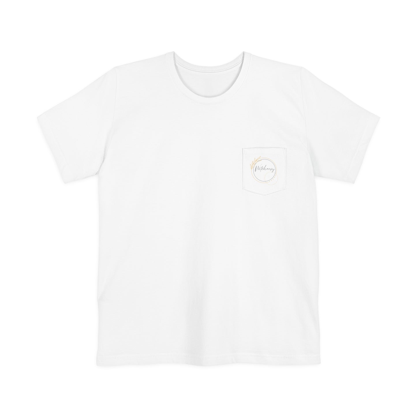 Witcheasy Logo White Unisex Pocket Tee