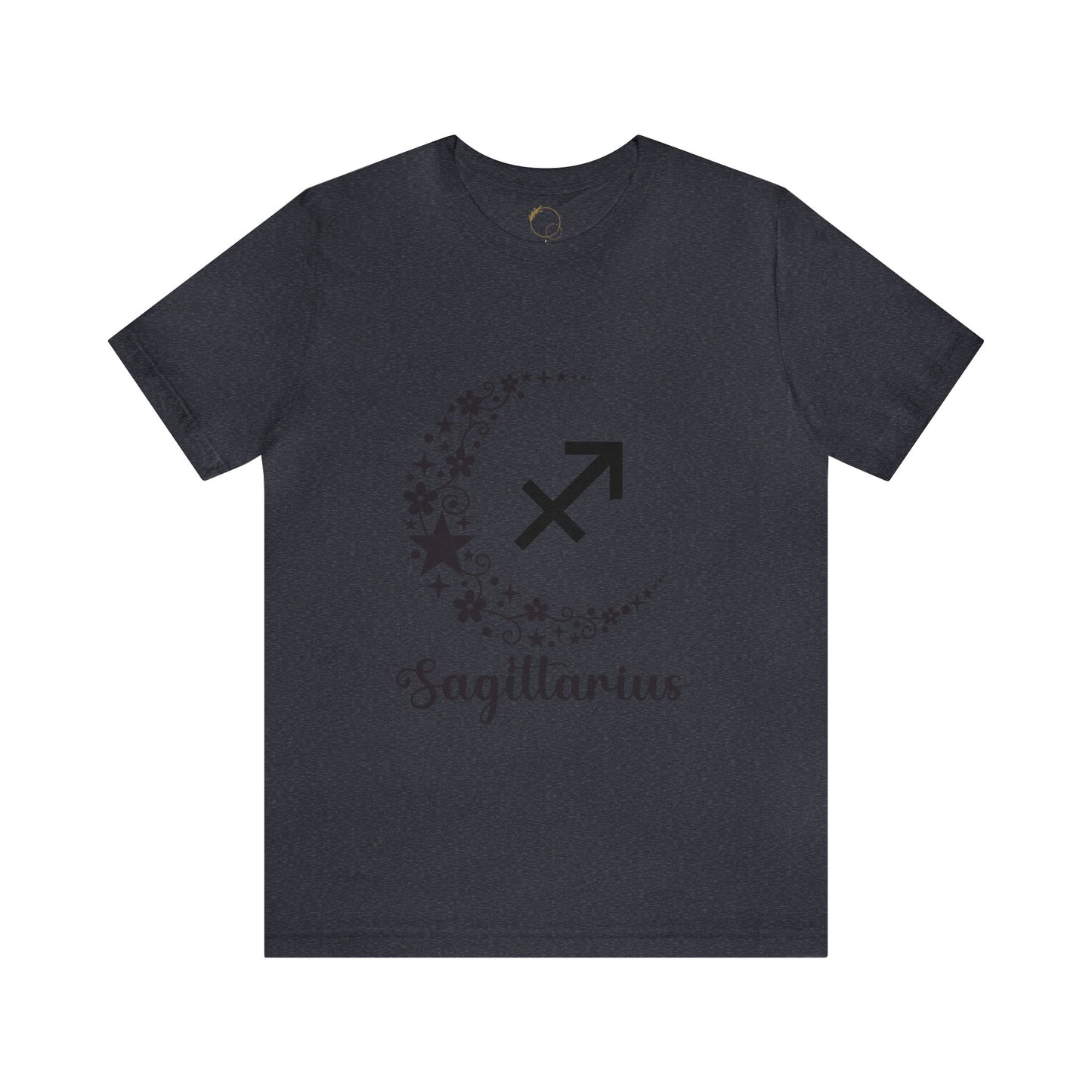 Sagittarius Floral Moon Zodiac Unisex Jersey Short Sleeve Tee