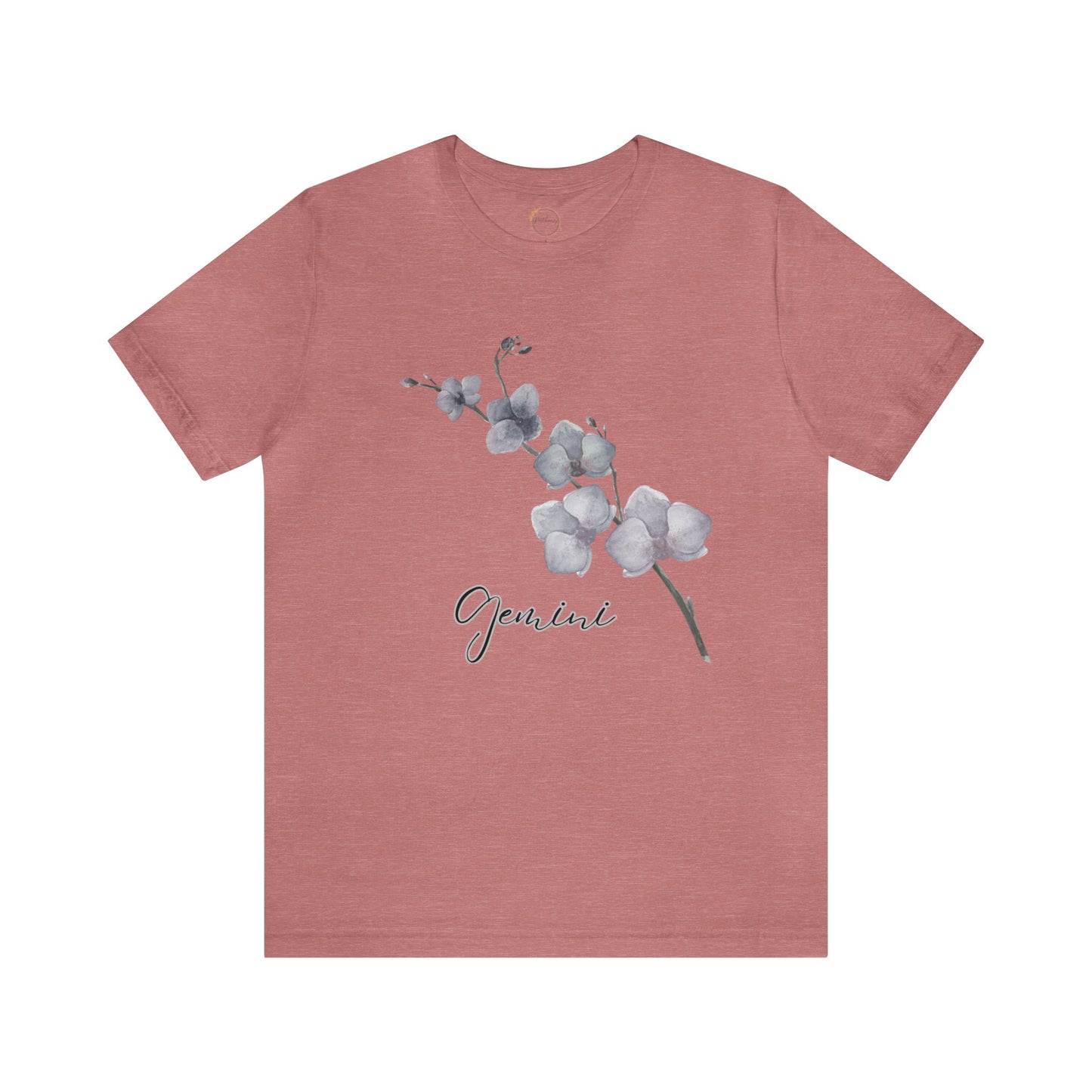 Gemini Orchid Zodiac Unisex Jersey Short Sleeve Tee