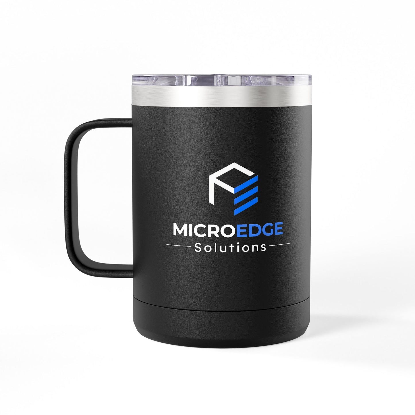 MicroEdge Solutions 15oz Insulated Coffee Tumbler - Logo Stainless Steel Travel Mug