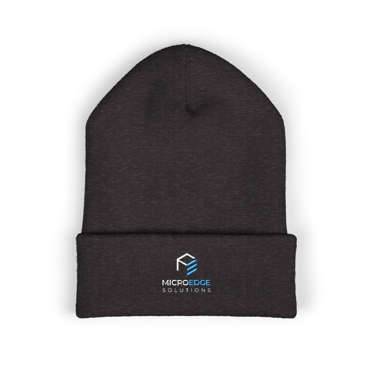 Embroidered Classic Cuff Beanie – MicroEdge Logo Knit Cap