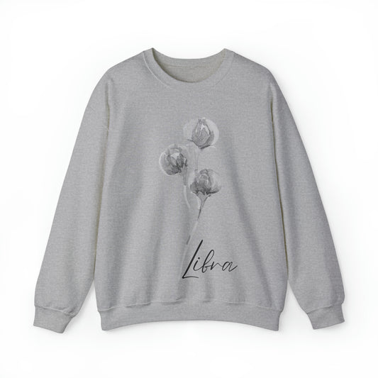 Libra Peonies Unisex Heavy Blend™ Crewneck Sweatshirt